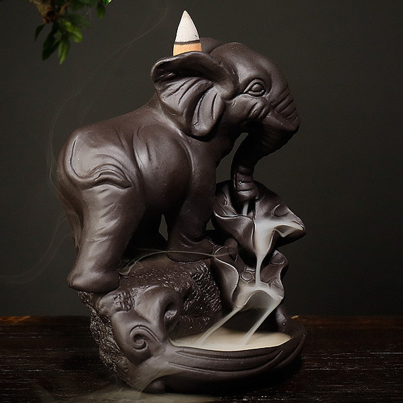 Retro Elephant Backflow Incense Burner - Shanghai Stock