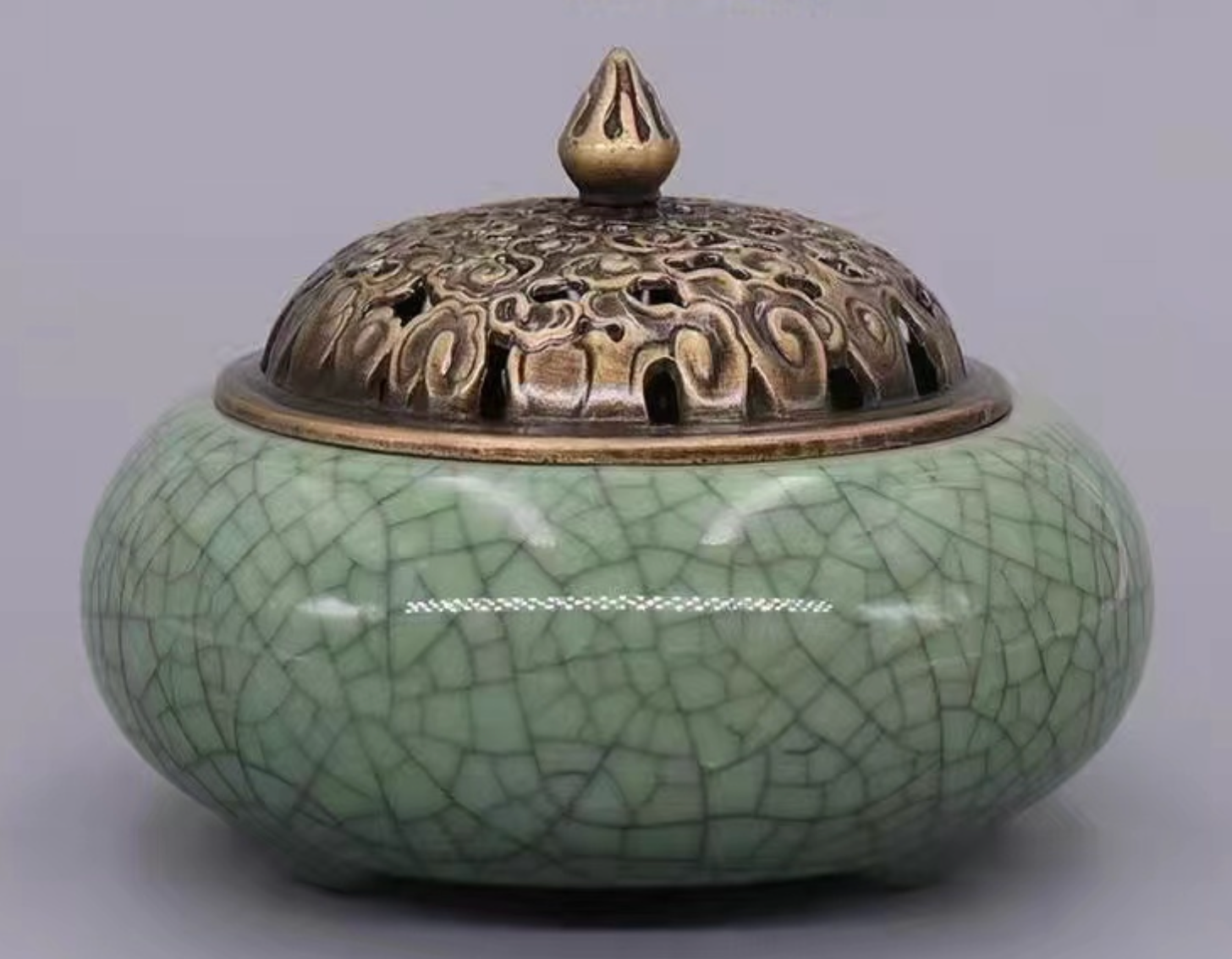 Celadon Buddhism Incense Burner - Shanghai Stock