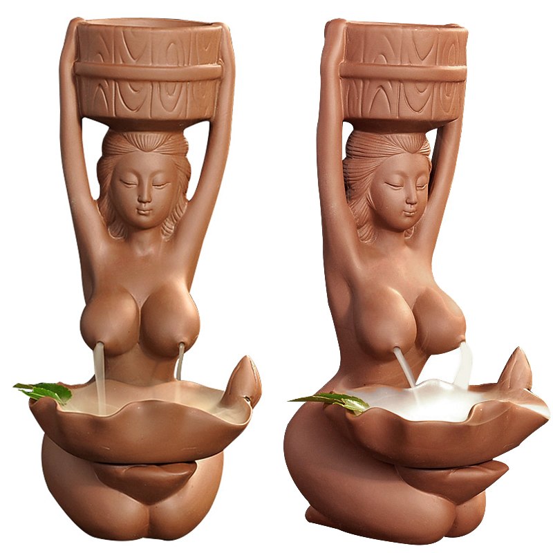 Basket Lady Backflow Incense Burner - Shanghai Stock