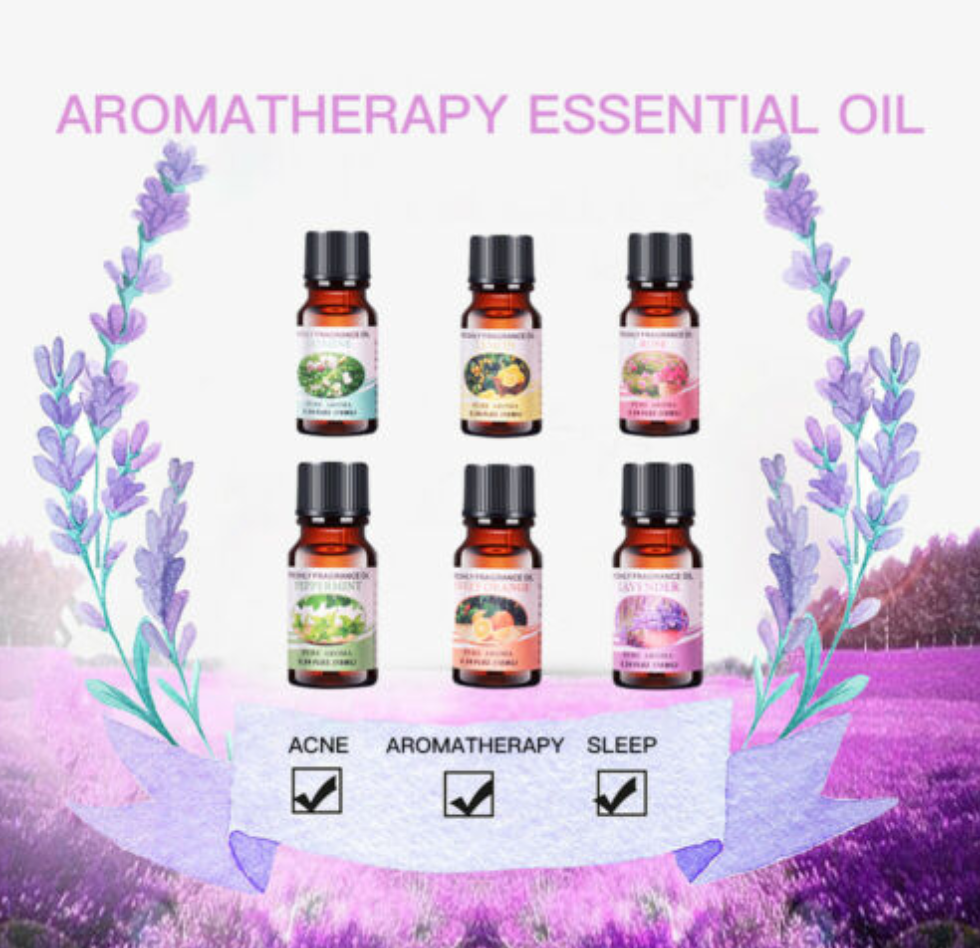 6 or 12 Pure & Natural Essential Oil Set