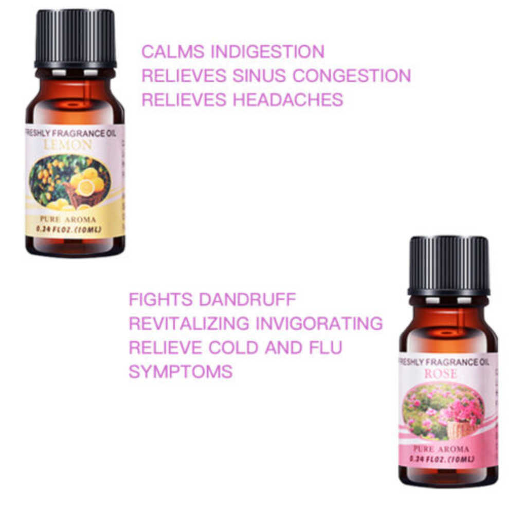6 or 12 Pure & Natural Essential Oil Set