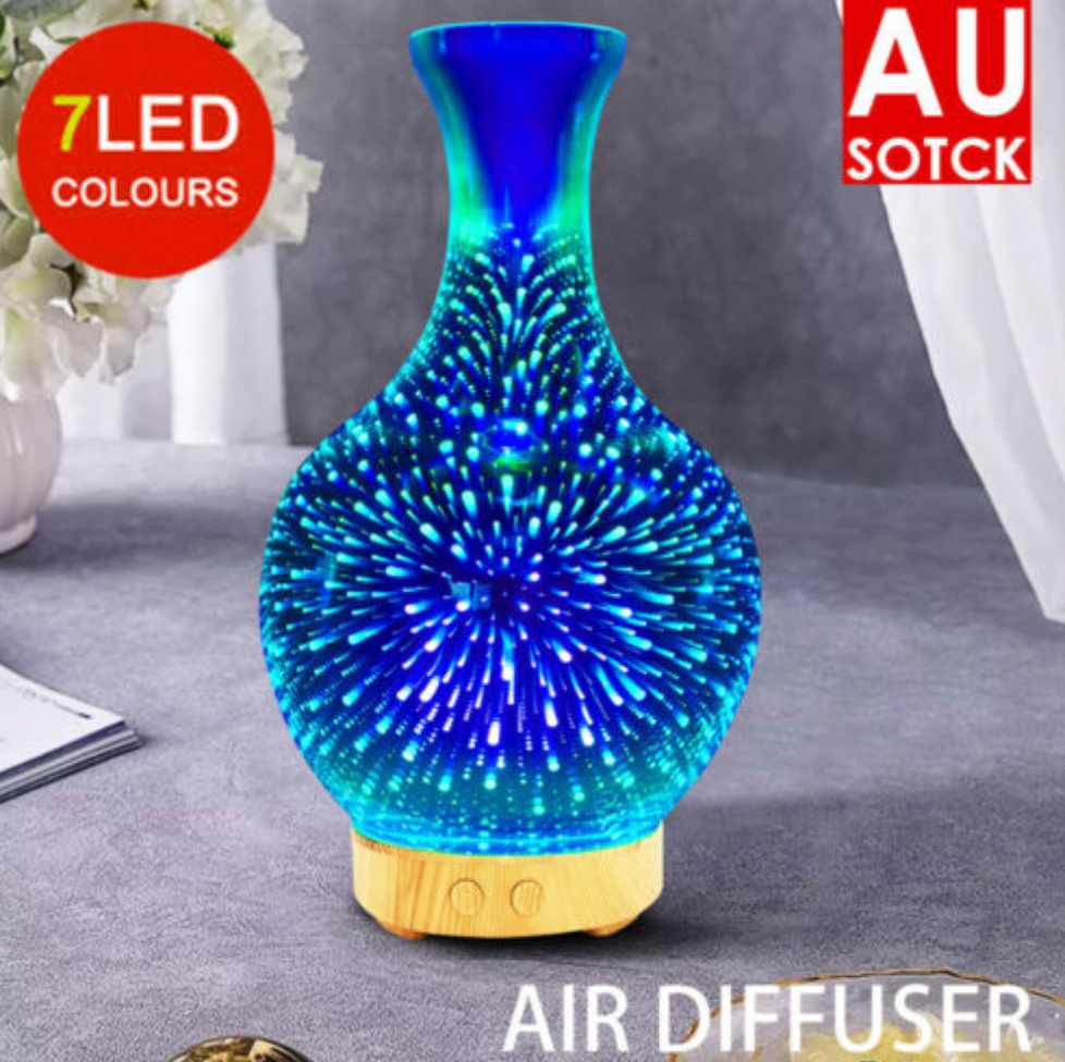 Fireworks 100ml Ultrasonic Diffuser Humidifier LED Night Light