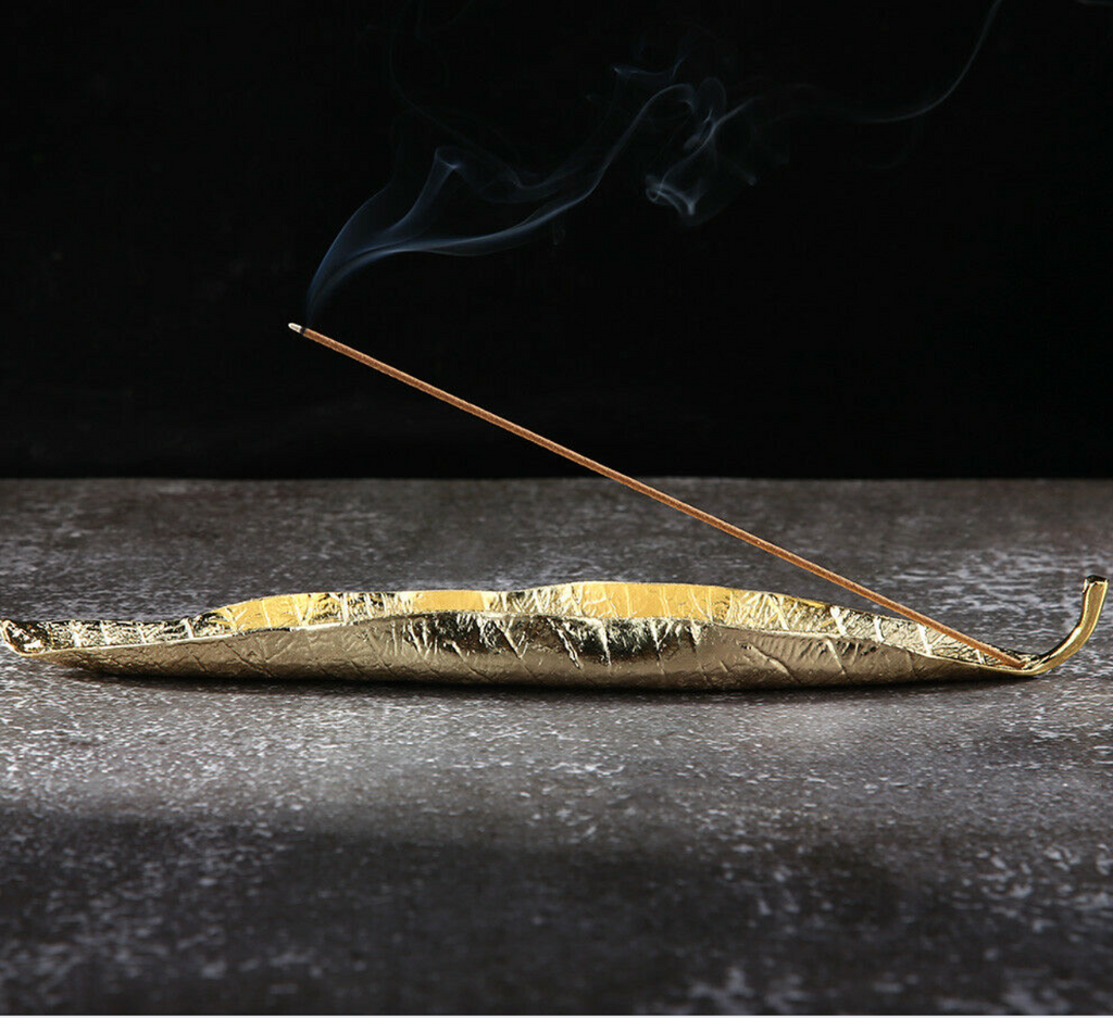 Gold Leaf Stick Incense Burner