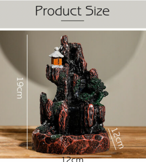 Resin Mountain Waterfall Backflow Incense Burner