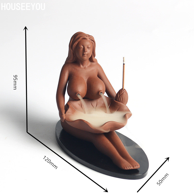 Clay Beauty Backflow Incense Burner - Shanghai Stock