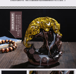 Gold Leopard Backflow Incense Burner - Shanghai Stock