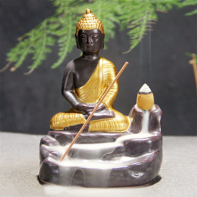 Maitreya Buddha Ceramic Backflow Incense Burner - Shanghai Stock