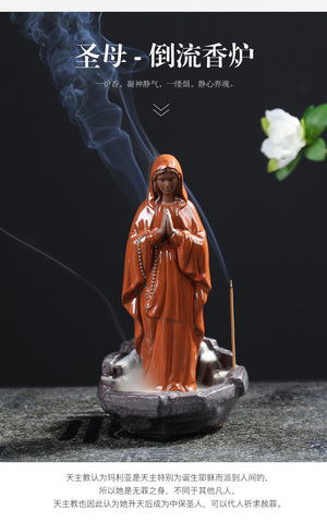 Virgin Mary Statue Backflow Incense Burner - Shanghai Stock