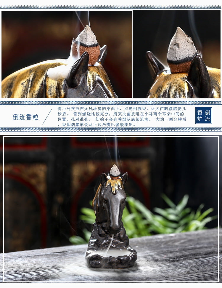 Horse Backflow Incense Burner - Shanghai Stock