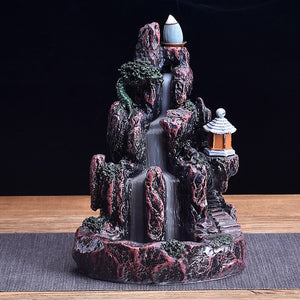 Resin Mountain Waterfall Backflow Incense Burner