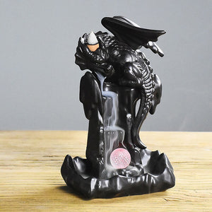 Dragon  Waterfall Incense Burner  with LED Glowing Ball - Shanghai Stock