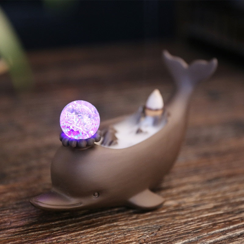 Dolphin LED Backflow Incense Burner - Shanghai Stock