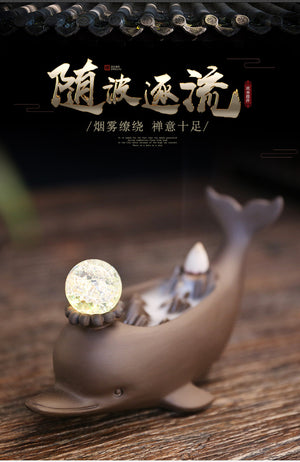 Dolphin LED Backflow Incense Burner - Shanghai Stock