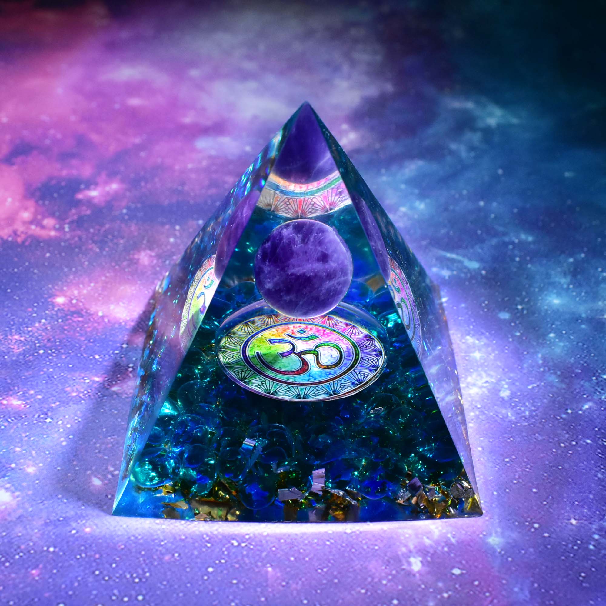 Orgone Pyramid Ohm- Handmade