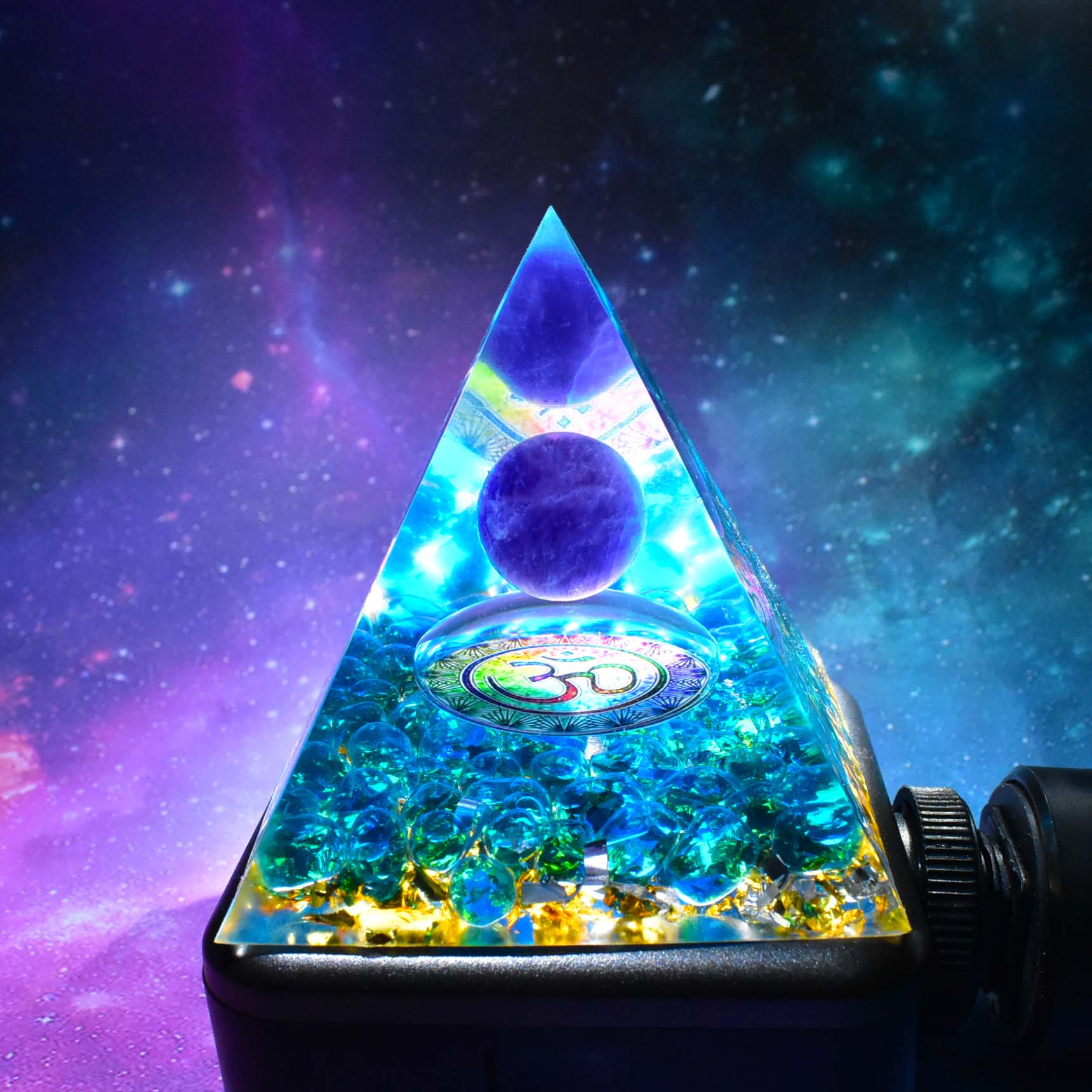 Orgone Pyramid Ohm- Handmade