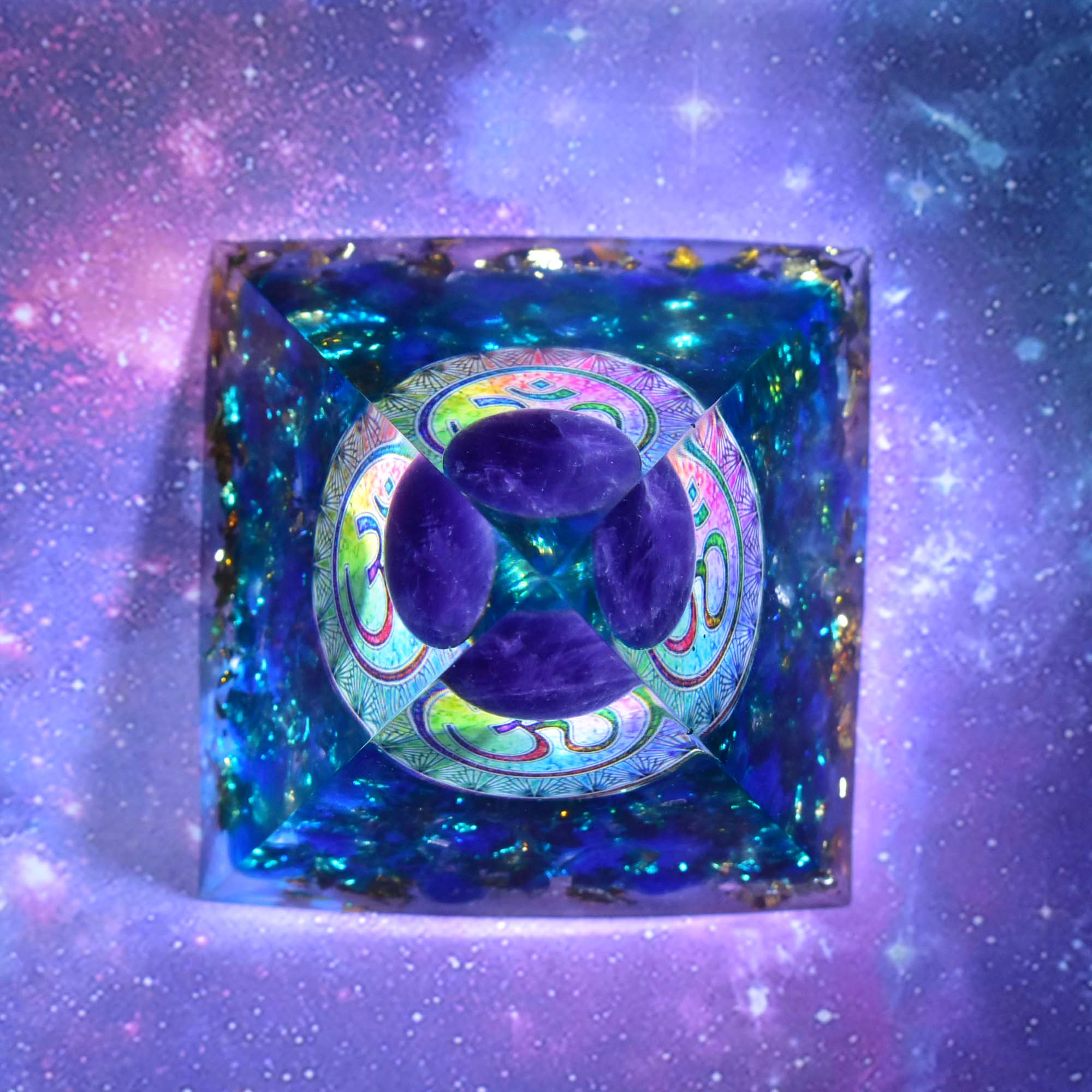 Orgone Pyramid Ohm- Handmade