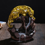 Gold Leopard Backflow Incense Burner - Shanghai Stock