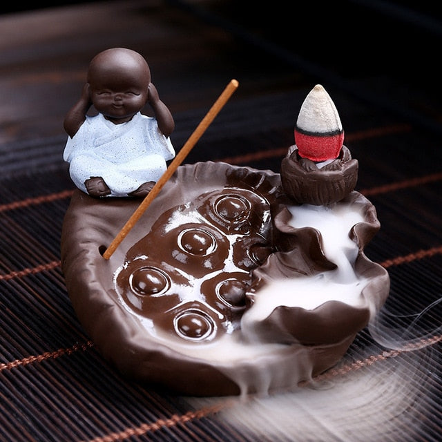 Little Monk Waterfall Backflow Incense Burner - Shanghai Stock