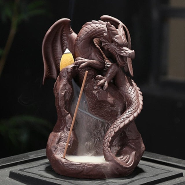 Dragon & the Mountain Backflow Incense Burner - Shanghai Stock