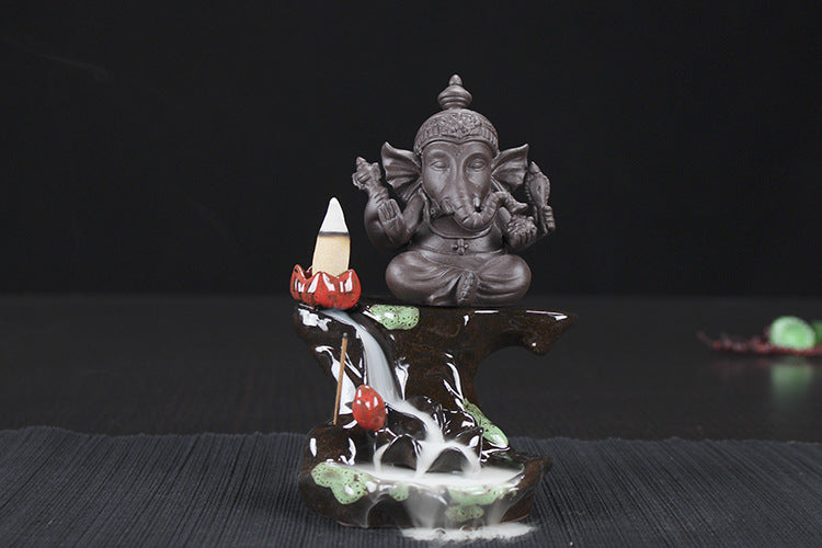 Ganesha Elephant Backflow Incense Burner - Shanghai Stock