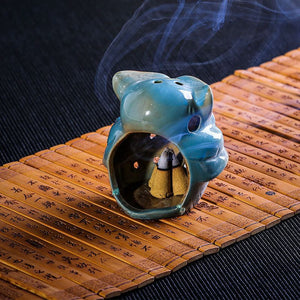 Ceramic Owl Incense Cone Burner Set of 4 - Shanghai Stock