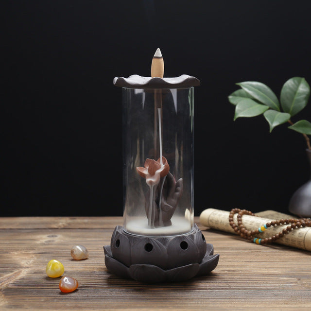 Hand Flower Backflow Incense Burner - Shanghai Stock